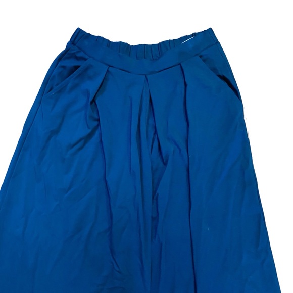 ⭐️ Banana Republic Blue Wide Leg Cropped Trouser Pants S - Picture 3 of 6